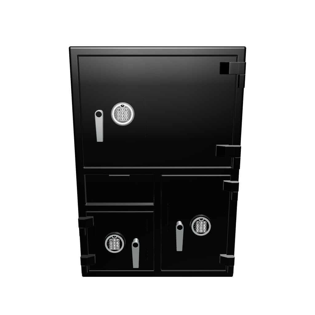 T872 Extra Large 3 Door Depository Drop Safe With Independent Locking Doors & Electronic Keypads