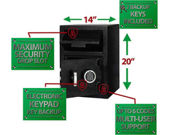 T862 Standard Depository Drop Safe with Multi-user Keypad and Key Backup (TM71)