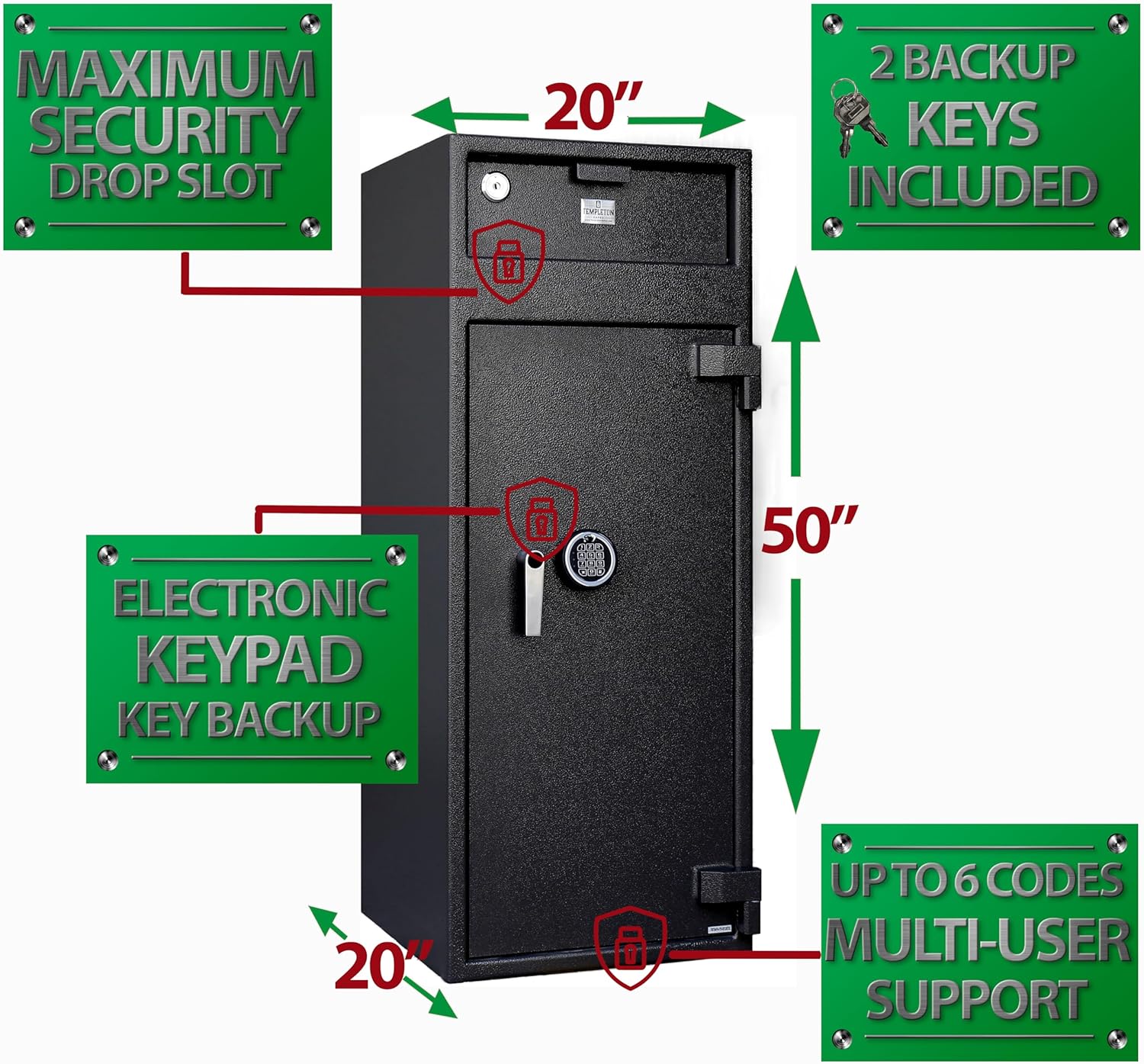 Drop Safe Install Guide T873 Tall Depository Drop Safe with Electronic Keypad, Multi-User Supp ...