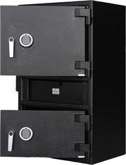 T871 Extra Large Double Independent Locking Doors Depository Drop Safe with Electronic Keypads and Backup Keys