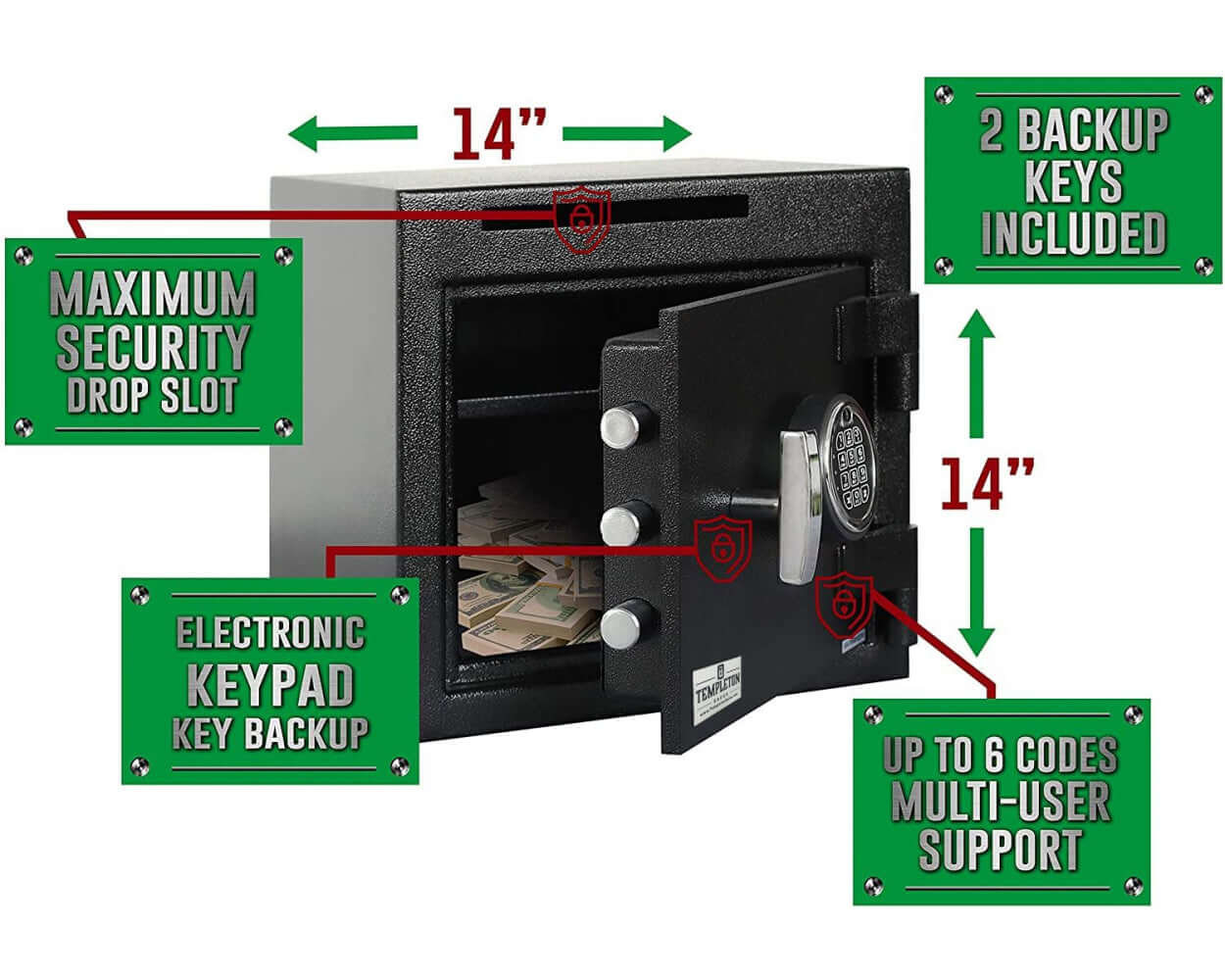 Drop Safe Install Guide T864 Small Depository Drop Safe with Multi-User Keypad and Key Backup ...